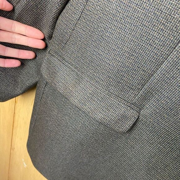 Lauren Ralph Lauren Gray Textured Tweed Blazer Jacket Men’s 46L – 2 Button - Picture 12 of 13
